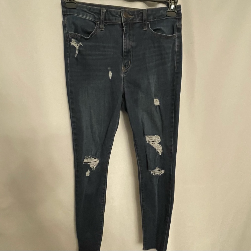 SO Blue Skinny Jeans Distressed Design